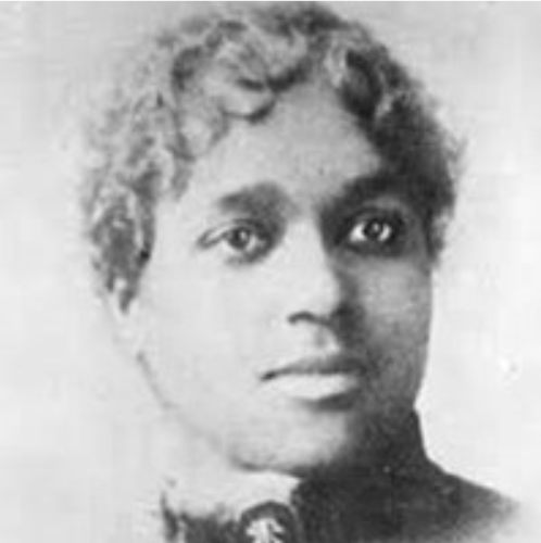 Historic black and white photograph of Maria Louisa Baldwin