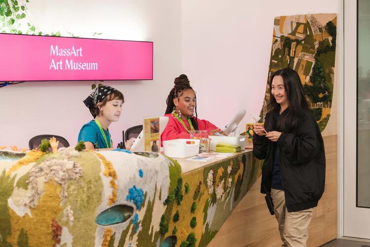 Museum Attendants Emelia and Jada welcoming visitors to MAAM. 