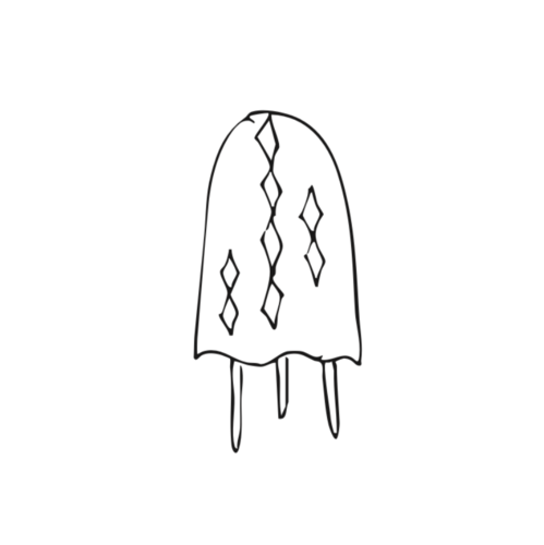 Illustration of Cloth Diety (Sashiko Pattern) 