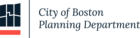 City of Boston Planning Department logo with a stylized graphic and text on a light background.